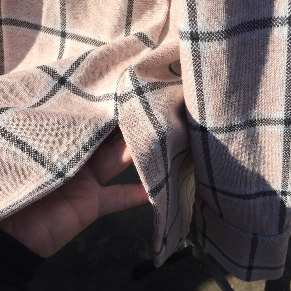 Soft Surroundings Soft Pink Calais Check Button Up Long Sleeve Top - Picture 6 of 9
